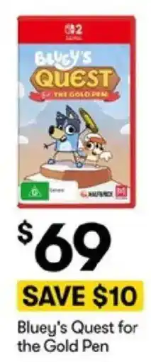 BIG W Bluey's Quest for the Gold Pen offer