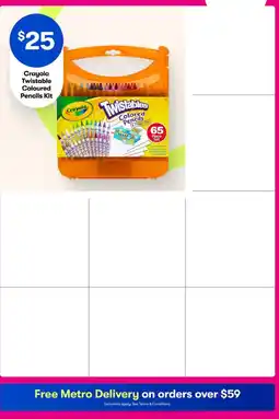 BIG W Crayola Twistable Coloured Pencils Kit offer