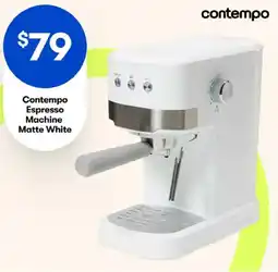 BIG W Contempo Espresso Machine Matte White offer