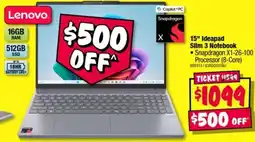 JB Hi-Fi Lenovo 15" Ideapad Slim 3 Notebook offer