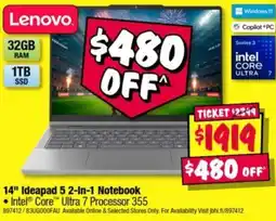 JB Hi-Fi Lenovo 14" Ideapad 5 2-in-1 Notebook offer