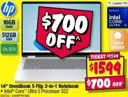 JB Hi-Fi hp 14" OmniBook 5 Flip 2-In-1 Notebook offer