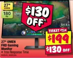 JB Hi-Fi 27" OMEN FHD Gaming Monitor offer