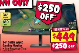 JB Hi-Fi 34" OMEN WQHD Gaming Monitor offer