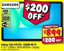 JB Hi-Fi Samsung Galaxy Tab S10 FE+ 128GB Wi-Fi offer