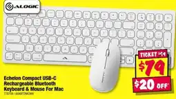 JB Hi-Fi Echelon Compact USB-C Rechargeable Bluetooth Keyboard & Mouse For Mac offer