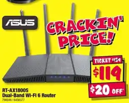 JB Hi-Fi Asus RT-AX1800S Dual-Band Wi-Fi 6 Router offer