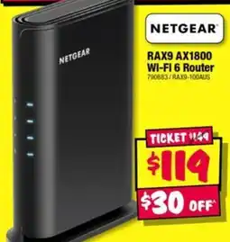 JB Hi-Fi Netgear RAX9 AX1800 Wi-Fi 6 Router offer
