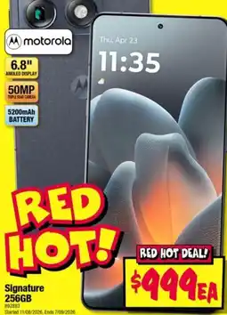 JB Hi-Fi motorola Signature 256GB offer
