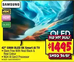 JB Hi-Fi Samsung 42" S90H OLED 4K Smart AI TV offer