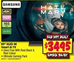 JB Hi-Fi Samsung 65" OLED 4K Smart AI TV offer