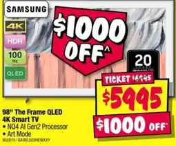 JB Hi-Fi Samsung 98" The Frame QLED 4K Smart TV offer