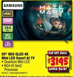 JB Hi-Fi Samsung 85" Neo Qled 4k Mini Led Smart Ai Tv offer