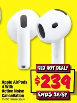 JB Hi-Fi Apple AirPods 4 With Active Noise Cancellation offer