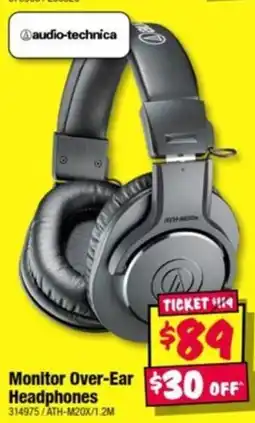 JB Hi-Fi audio-technica Monitor Over-Ear Headphones offer