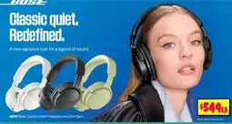 JB Hi-Fi Bose QuietComfort Headphones (2nd Gen) offer