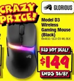 JB Hi-Fi Glorious Model D3 Wireless Gaming Mouse (Black) offer