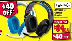 JB Hi-Fi Logitech G335 Wired Gaming Headset offer