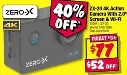 JB Hi-Fi Zero-X ZX-20 4K Action Camera With 2.0" Screen & Wi-Fi offer