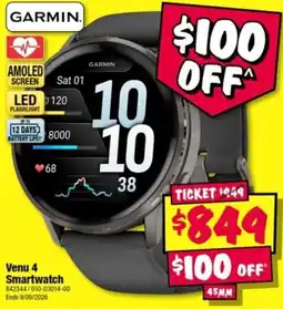 JB Hi-Fi Garmin Venu 4 Smartwatch offer