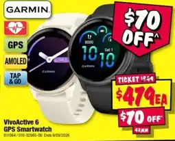 JB Hi-Fi Garmin VivoActive 6 GPS Smartwatch offer