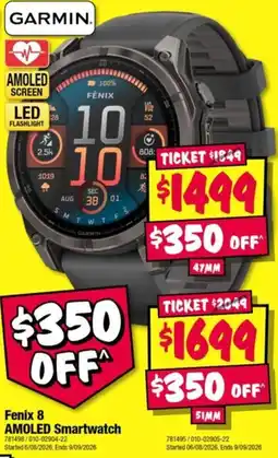 JB Hi-Fi Garmin Fenix 8 AMOLED Smartwatch offer