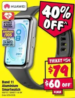 JB Hi-Fi Huawei Band 11 Aluminium Smartwatch offer
