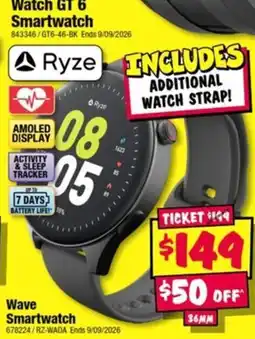 JB Hi-Fi Ryze Watch GT 6 Smartwatch offer