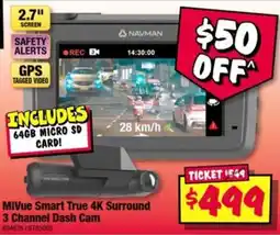 JB Hi-Fi Navman MiVue Smart True 4K Surround 3 Channel Dash Cam offer