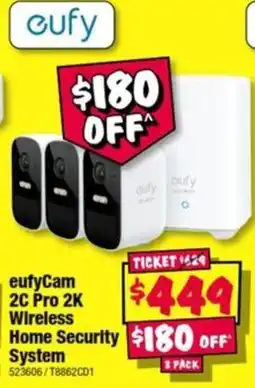 JB Hi-Fi eufyCam 2C Pro 2K Wireless Home Security System offer