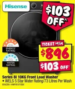 JB Hi-Fi Hisense Series 8i 10KG Front Load Washer offer
