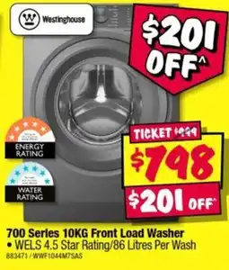 JB Hi-Fi Westinghouse 700 Series 10KG Front Load Washer offer