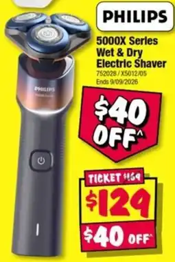 JB Hi-Fi Philips 5000X Series Wet & Dry Electric Shaver offer