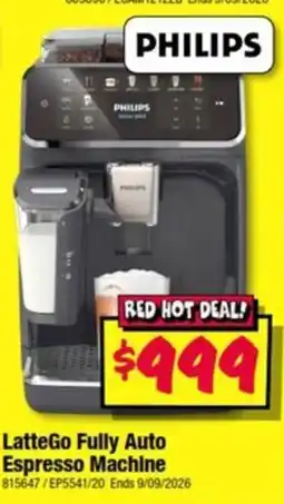 JB Hi-Fi Philips LatteGo Fully Auto Espresso Machine offer