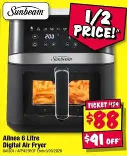 JB Hi-Fi Sunbeam Alinea 6 Litre Digital Air Fryer offer