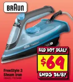 JB Hi-Fi Braun FreeStyle 3 Steam Iron offer