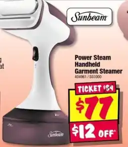 JB Hi-Fi Sunbeam Power Steam Handheld Garment Steamer offer