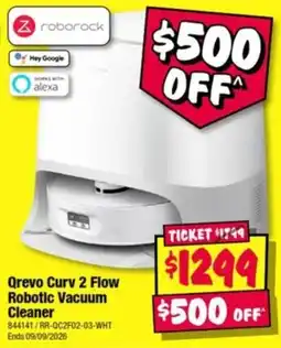 JB Hi-Fi Roborock Qrevo Curv 2 Flow Robotic Vacuum Cleaner offer