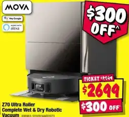 JB Hi-Fi Mova Z70 Ultra Roller Complete Wet & Dry Robotic Vacuum offer