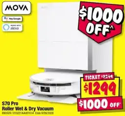 JB Hi-Fi Mova S70 Pro Roller Wet & Dry Vacuum offer