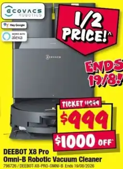 JB Hi-Fi Ecovacs Robotic Vacuum Cleaner offer