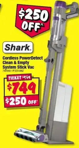 JB Hi-Fi Shark Cordless PowerDetect Clean & Empty System Stick Vac offer