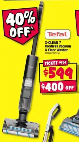 JB Hi-Fi Tefal X-CLEAN 7 Cordless Vacuum & Floor Washer offer