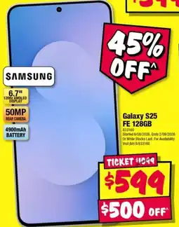 JB Hi-Fi Samsung Galaxy S25 FE 128GB offer