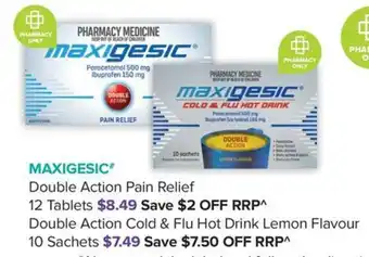 MAXIGESIC Double Action Cold & Flu Hot Drink Lemon Flavour