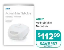 Ramsay Pharmacy ABLE Actineb Mini Nebuliser offer