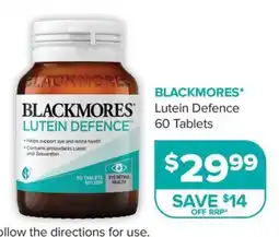 Ramsay Pharmacy Blackmores Lutein Defence offer