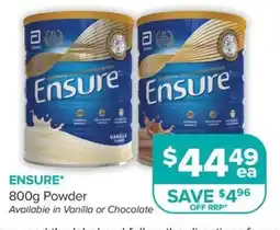Ramsay Pharmacy Ensure Powder offer