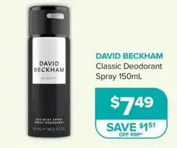 Ramsay Pharmacy David Beckham Classic Deodorant Spray offer