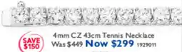 Prouds 4mm CZ 43cm Tennis Necklace offer